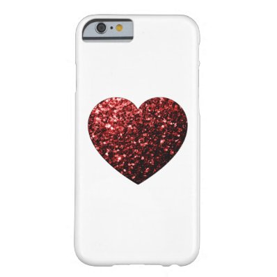 Beautiful Red Glitter sparkles Heart iPhone 6 case