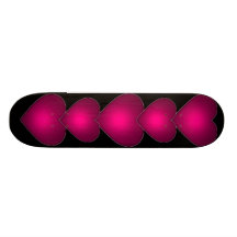 Beautiful Red Heart Custom Skateboard