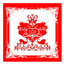 Beautiful Red Heart Square posters