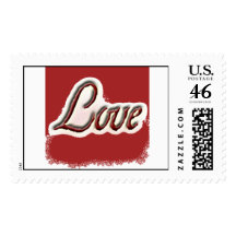 Beautiful Red Love Postage Stamp