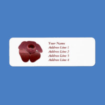 Beautiful Red Rafflesia Flower  on Gift Name Tag Return Address Labels