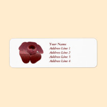Beautiful Red Rafflesia Flower  on Gift Name Tag Return Address Labels