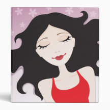 Beautiful relaxing or sleeping woman binder