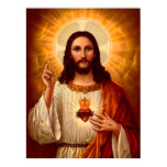 Beautiful religious Sacred Heart of Jesus image posters