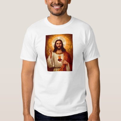 Beautiful religious Sacred Heart of Jesus image T-shirt