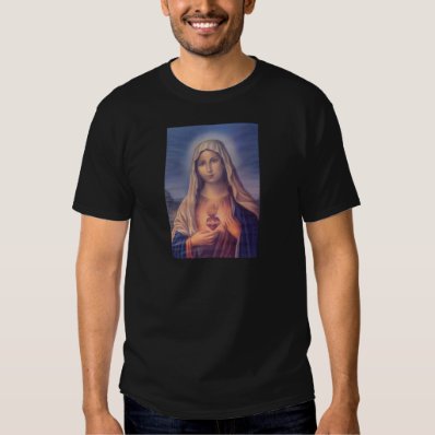 Beautiful Religious Sacred Heart of Virgin Mary Tees