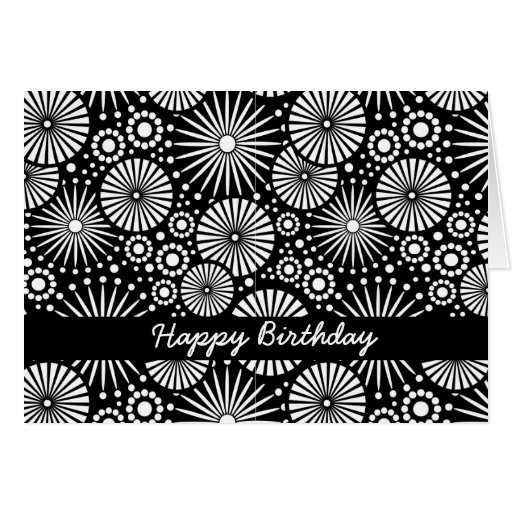 Beautiful retro black and white Birthday Card Zazzle