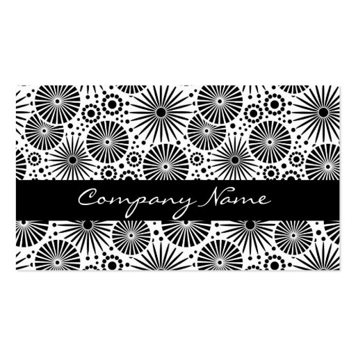 Beautiful retro black and white Business Card (front side)