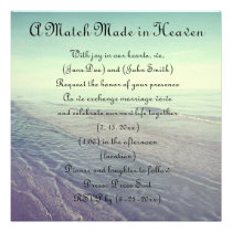 Beautiful Retro Pastel Scenic Ocean View invitations