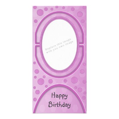 Beautiful romantic birthday card with cute dot pattern.