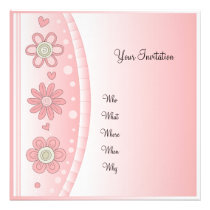 Beautiful romantic floral invitation invitations