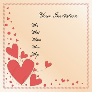 Beautiful romantic invitation invitation