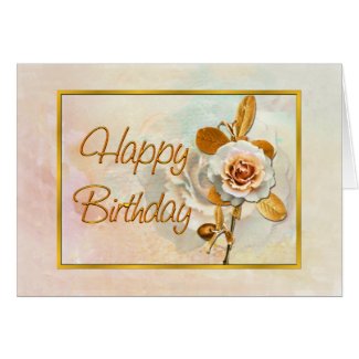 Beautiful Rose Birthday Card Card