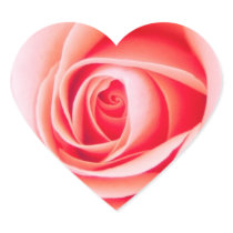 Beautiful rose wedding invite envelope seal heart stickers