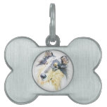 Beautiful Rough Collie dog art Pet Name Tags