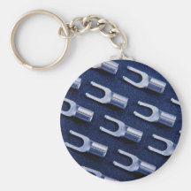 Beautiful Rows of spade connectors Keychains