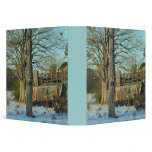 Beautiful Rural Snow Scene 3 Ring Binder