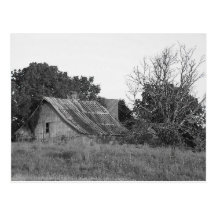 Beautiful Rustic Barn B & W Photo Near KCMO Post Cards