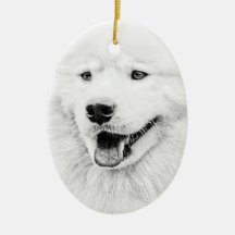 Beautiful Samoyed dog art Christmas Ornament