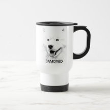 Beautiful Samoyed dog art Coffee Mugs