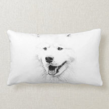 Beautiful Samoyed dog art Pillow