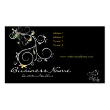 Beautiful Scrollwork Vines D2 - Business Cards