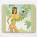 Beautiful sexy girl with ball mousepads