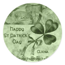 Beautiful Shamrocks Round Sticker