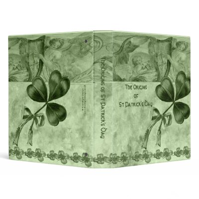 Beautiful Shamrocks Vinyl Binder by FirstNightDesign