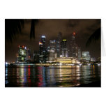 Beautiful Singapore At Night. Greeting Cards