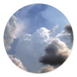 beautiful sky  and  cloud round stickers