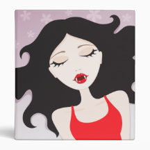 Beautiful sleeping vampire girl binder