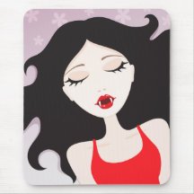 Beautiful sleeping vampire girl mousepad