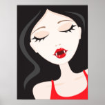 Beautiful sleeping vampire girl poster