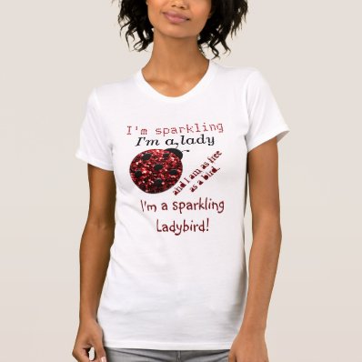 Beautiful Sparkling Ladybird Ladybug red sparkles Shirt