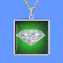 Beautiful Square Custom Sterling Silver Necklace necklaces