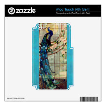 Beautiful Stained Glass Peacock iPod Touch 4G Skin