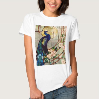 Beautiful Stained Glass Peacock T-shirt