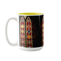 Beautiful stained glass symbols, mug