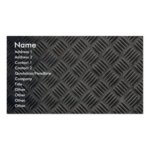 Beautiful Stainless steel Business Cards (front side)