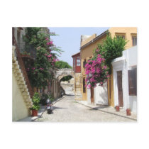 Beautiful Street in Rhodes Old Town postcards