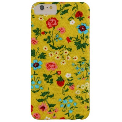 Beautiful Summer Yellow Floral Retro Floral Print Barely There iPhone 6 Plus Case