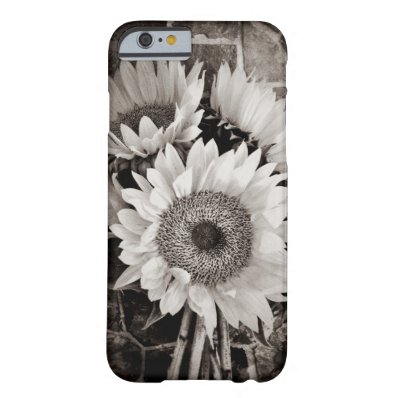 Beautiful Sunflower Bouquet Photo in Black & White Barely There iPhone 6 Case