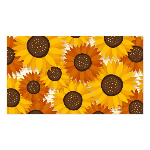 Beautiful sunflowers wedding place card business card templates (back side)