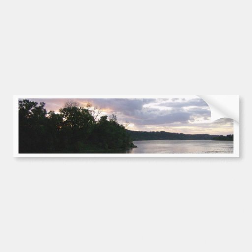 Beautiful Sunrise Along Ohio River Bumper Stickers