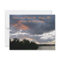 Beautiful Sunrise Along Ohio River cards invitations