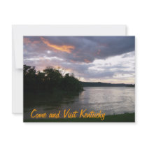 Beautiful Sunrise at Ohio River invitations
