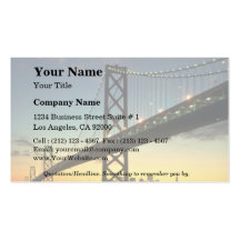 Beautiful Sunset: Bay Bridge, San Francisco, Calif Business Card Templates