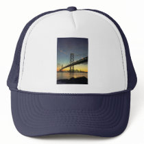 Beautiful Sunset: Bay Bridge, San Francisco, Calif Trucker Hats