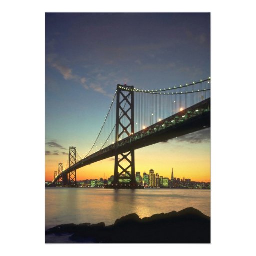 Beautiful Sunset: Bay Bridge, San Francisco, Calif Invite